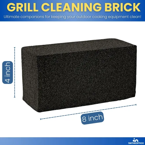 Miniatura 2 de Ladrillo de limpieza de parrilla, bloque de limpieza de plancha, reutilizable, negro