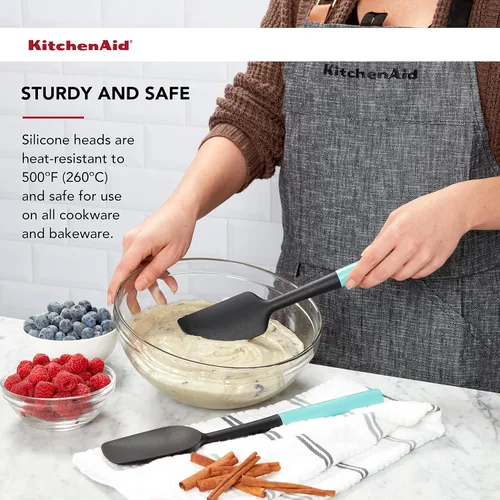 Miniatura 5 de KitchenAid Juego de espátulas universal, 2 piezas, Aqua Sky