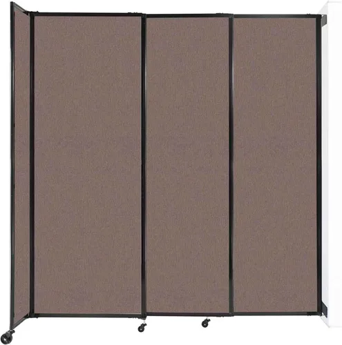 Miniatura 131 de Divisor de habitación de pared recta deslizante montado en la pared Anchos ajustables Ruedas de bloqueo Separador de habitación Paneles