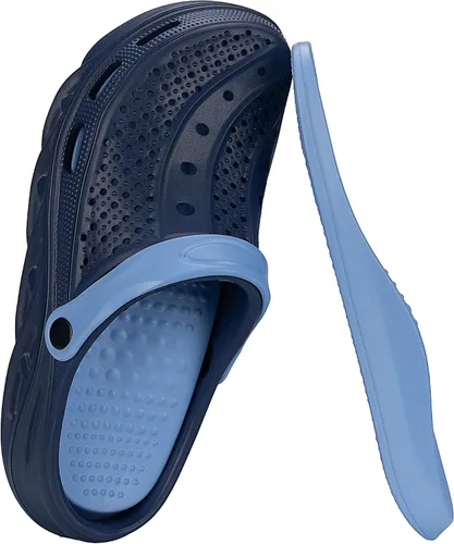 Miniatura 7 de Zuecos con forro de piel para mujer y hombre, pantuflas cálidas y mullidas, zapatos de jardín de invierno, sandalias para interiores y exteriores