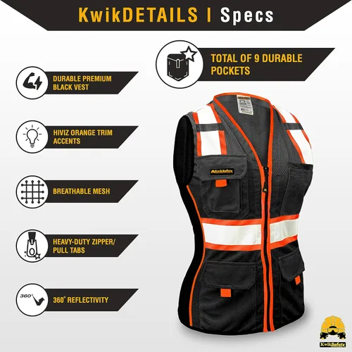 Miniatura 4 de KwikSafety - Multi-Color Safety Vest for Women Premium Reflective High Visibility Vest, ANSI Class Unrated