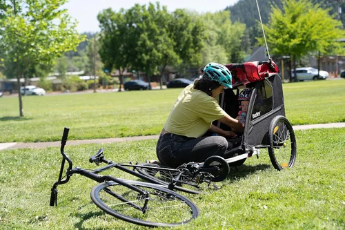 Miniatura 8 de Burley Honey Bee, remolque y cochecito de bicicleta para niños de 2 asientos