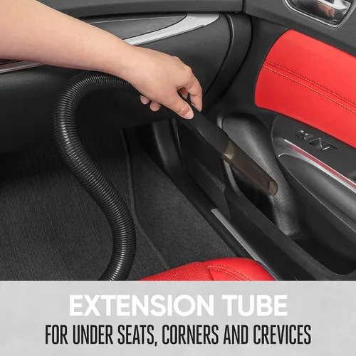 Miniatura 5 de Motor Trend Aspiradora de mano ligera y portátil para automóvil, limpieza interior, desorden húmedo o seco, incluye 3 accesorios + filtro y bolsa