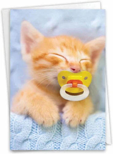 Miniatura 16 de The Best Card Company - Tarjeta de felicitación de cumpleaños de 1 gato con sobre - Papelería de gatito lindo, tarjeta de felicitación de cumpleaños