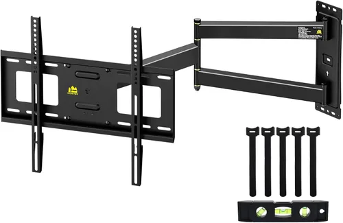 FORGING MOUNT - Soporte de pared para TV de esquina con brazo largo para televisores de 26" a 65" - Fácil de instalar, diseño de un solo soporte -