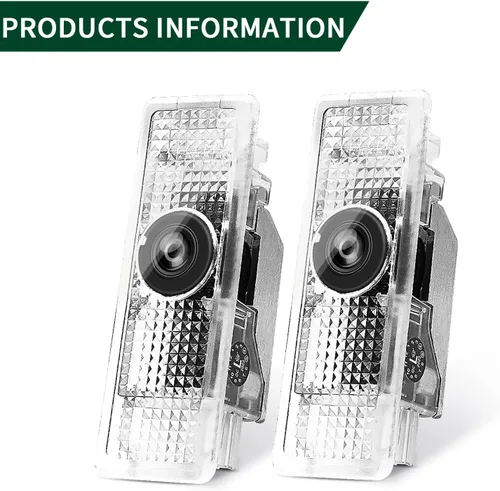 Miniatura 7 de 2 luces con el logotipo de luz de puerta que nunca se desvanecen, proyección, sombra fantasma, luz de charco de bienvenida compatible con accesorios