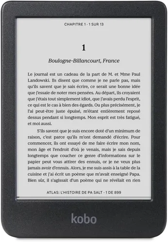 Kobo Clara BW | eReader | Pantalla táctil antideslumbrante de 6 pulgadas con ComfortLight PRO | Opción de modo oscuro | Audiolibros | Resistente al