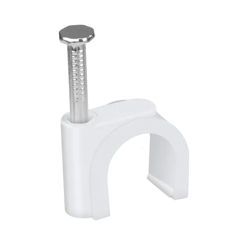 Miniatura 10 de LeMotech 200 clips de cable de 5/6/8/0.394 in, abrazaderas coaxiales de uñas para gestión de cables RG6 RG59 CAT5 CAT6 RJ45 abrazaderas coaxiales