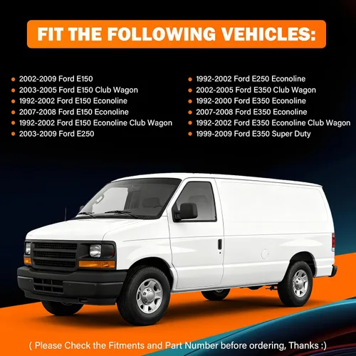 Miniatura 5 de Manija de puerta lateral derecha para Ford E150 E250 E350 Econoline Van Super Duty 1992-2009 RH Lado del pasajero Puerta con bisagras Puerta
