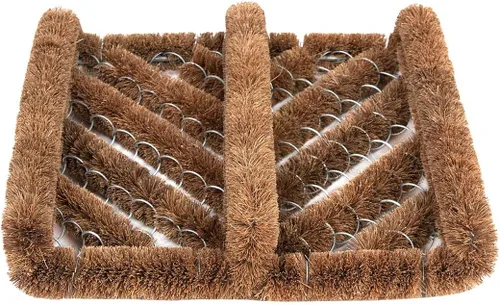 Miniatura 5 de NINAMAR - Alfombrilla para puerta con raspador de botas de coco natural - 13 x 12 pulgadas 1 unidad.