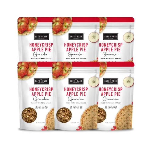Miniatura 10 de Safe + Fair - Granola de Pastel de Cumpleaños, sin gluten, vegano y a base de plantas con chispitas naturales, 0g de grasas trans, sin OGM, kosher