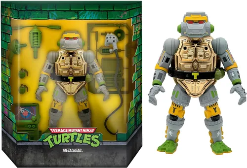 Super7 ULTIMATES! Teenage Mutant Ninja Turtles Metalhead - Figura de acción TMNT de 7 pulgadas con accesorios, coleccionables clásicos de dibujos