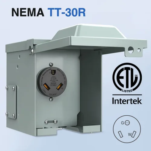 Miniatura 6 de Nilight Caja de Salida de Energía para RV de 30AMP, Receptáculo NEMA TT-30R de 125V, Servicio Pesado, Preperforado, Listado ETL, Caja Cerrada Caja