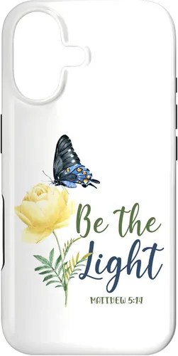 Miniatura 32 de Bible Verse Butterfly Flower Be The Light Matthew 5:14 Case for iPhone 16