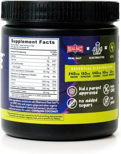 Miniatura 2 de REDMOND Re-Lyte Kids Hydration - Mezcla de electrolitos en polvo, uva, 7.62 onzas