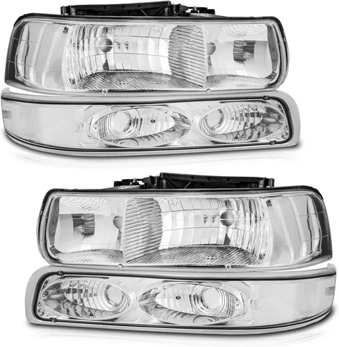 Miniatura 14 de WEELMOTO Juego de faros delanteros para 99-02 Chevy Silverado 1500 2500; para 01-02 Silverado 1500HD 2500HD 3500HD; para 00-06 Tahoe Suburban 1500