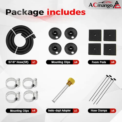 Miniatura 4 de Kit enfriador de transmisión de tubos y aletas Ultra-Cool de 4 pasos universal 402 de aluminio negro con kit de enfriador de aceite de 5/16