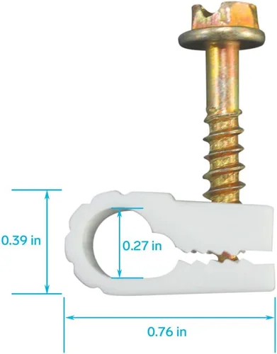 Miniatura 3 de STEREN Clips para Cable Coaxial - Soporte para Cables - Clips de Alambre - Clips de Revestimiento para Colgar - Soporte de Cable para Escritorio