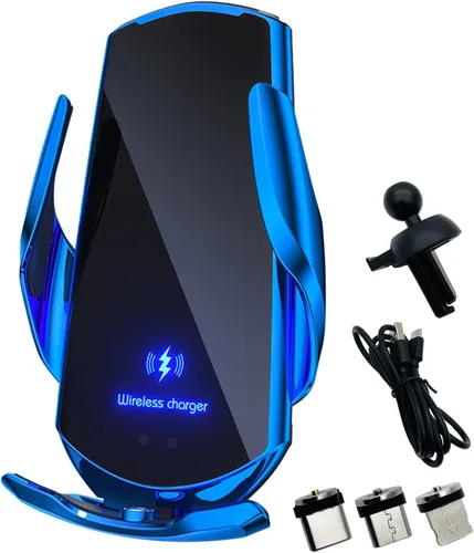 Miniatura 11 de Cargador de Coche Inalámbrico Automotriz por Inducción Eléctrica de 15W, Cargador Inalámbrico para Coche, Soporte de Ventilación de Coche, Montaje
