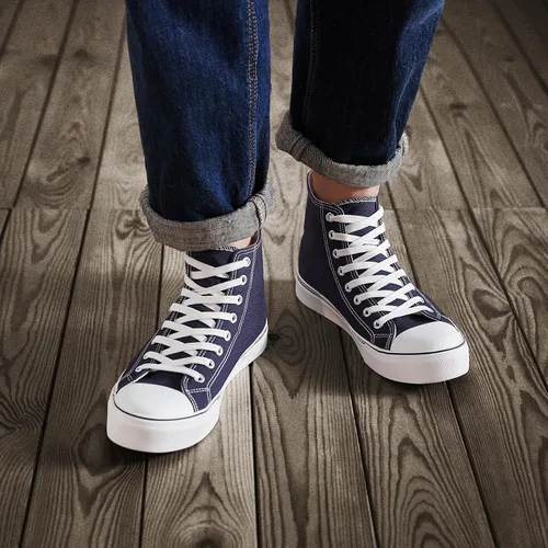 Miniatura 34 de ZGR Tenis de lona para hombre, con cordones, clásicos, casuales, para caminar