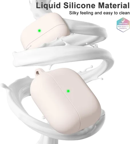 Miniatura 3 de Oakxco Funda de silicona para Airpods 3, bonita funda rígida femenina para Airpods de 3ª generación con llavero, gel de goma colorido suave de TPU