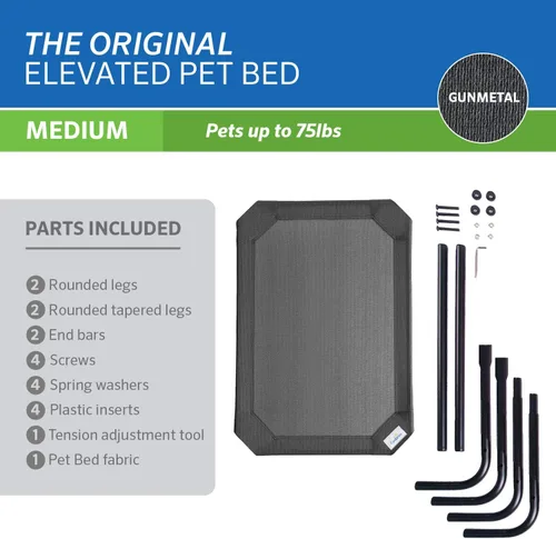 Miniatura 5 de Coolaroo Cama elevada y refrescante para perros, para interiores y exteriores, tamaño mediano, gris oscuro (Gunmetal)