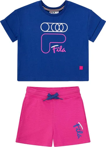 Fila Heritage - Conjunto de camiseta y pantalón corto para niñas de dos (2) piezas