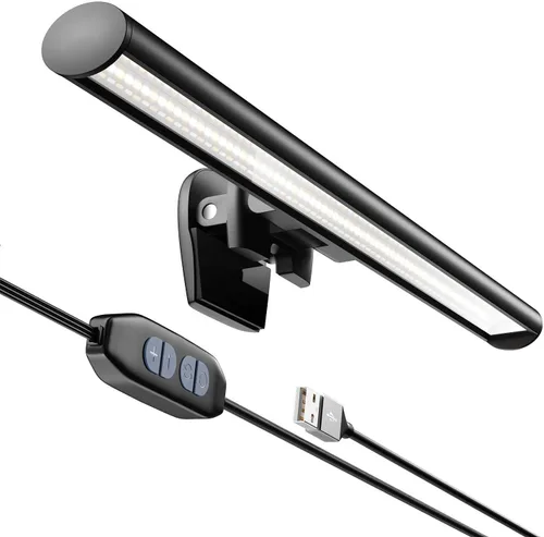 CATPOWER - Barra de luz de monitor portátil para laptop con conexión USB, lámpara de trabajo LED para lectura electrónica, 3 ajustes de temperatura