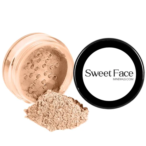 Miniatura 10 de SweetFace Minerals - Polvo de ajuste de arroz ligero (20 gms), polvo fijador difuminante, maquillaje en polvo suelto, polvo facial compacto, polvo