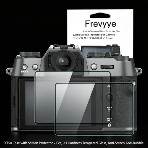 Miniatura 7 de Funda para cámara corporal Fujifilm X-T50, piel, arañazos, manga ligera, funda protectora de goma de silicona suave Fuji XT50 para accesorios