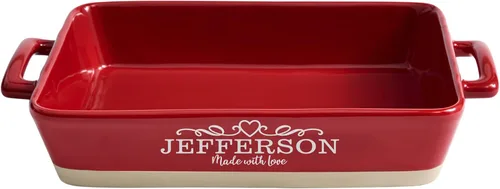 Miniatura 6 de Let's Make Memories Cazuela de gres personalizada hecha con amor, utensilios de cocina, para ella, azul marino