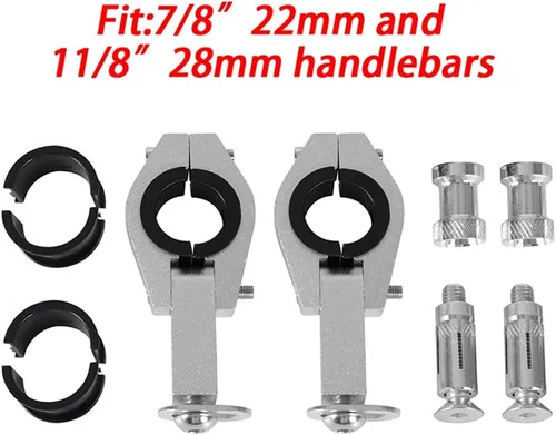Miniatura 7 de Guardamanos universales para 78 pulgadas y 1 18 pulgadas barra de cepillo para todoterreno ATV Yamaha Kawasaki Suzuki para Honda Motocicleta Pit