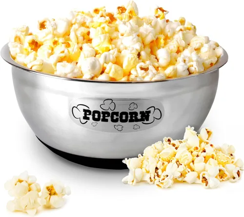 Miniatura 8 de Popcorn Fun Time Bowl – Tazón de plástico para palomitas de maíz de 6 cuartos con impresión colorida – Plato de aperitivos de noche de cine