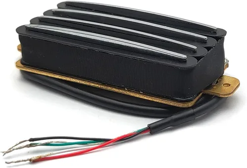 Miniatura 5 de SAPHUE Guitarra eléctrica de doble hoja de alto rendimiento con cuatro bobinas de estilo humbucker tipo pista negra Negro