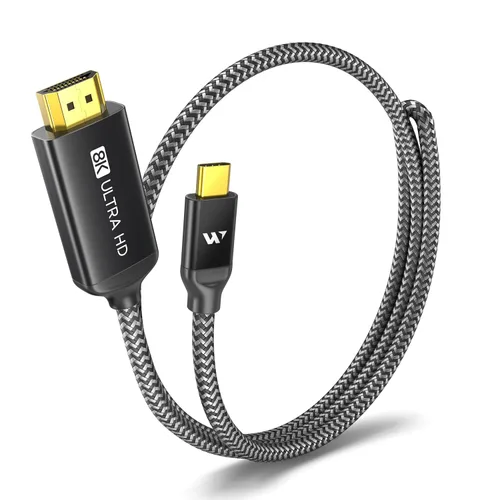 Miniatura 12 de Warrky Cable USB C a HDMl 4K a 60Hz [alta velocidad, chapado en oro] Cable tipo C a HDMl 2.0, Thunderbolt 4/3 a HDMl, compatible con iPhone 16 Pro