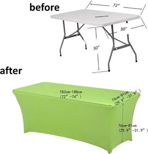 Miniatura 3 de HAORUI mantel elástico ajustable rectangular de 6 pies para mesas, fiestas, ferias