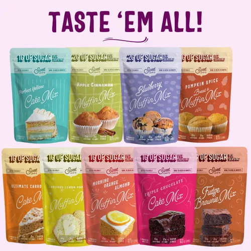 Miniatura 7 de Sweet Logic Mezcla Keto para hornear, pastel de zanahoria, sin gluten, sin lácteos, apta para diabéticos, alta proteína, alulosa, stevia, baja