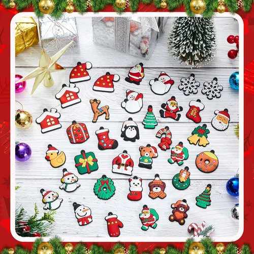 Miniatura 4 de Syhood Juego de 63 piezas de adornos mini para árbol de Navidad, decoración de árbol de Navidad, gadget de minifalda, estrella topper, adorno