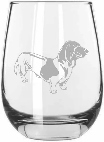 Miniatura 447 de Sakhalin Husky Dog - Copa de vino grabada personalizada de 15.25 onzas sin tallo