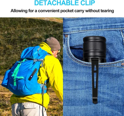 Miniatura 7 de DARKBEAM Linterna UV 365nm Luz negra recargable USB, lámpara de Wood de mano ultravioleta luz negra LED portátil, detector de orina de mascotas