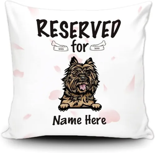 Miniatura 8 de Funda de almohada personalizada reservada para el perro, Cavalier King Charles Spaniel cachorro, funda de almohada de lona blanca para decoración