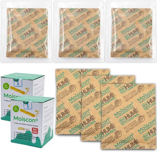 Miniatura 10 de Wisesorb Paquetes de control de humedad bidireccionales 49% para guitarras e instrumentos de madera - Absorbentes de humedad de 70g