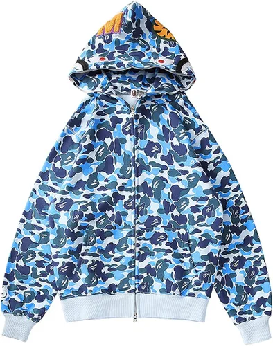 Miniatura 2 de Imilan Shark Jaw - Sudadera con capucha y boca de tiburón con cremallera completa para adultos