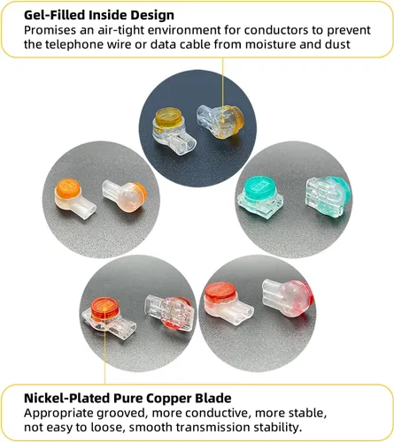 Miniatura 4 de (Paquete de 221) El kit surtido de conectores de cable incluye UY / K1, UY2 / K2, UR / K3, UR2 / K3 y UG / K5 empalme a tope de alambre con alicates