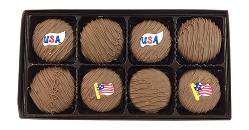 Miniatura 65 de Galletas de la marca Philadelphia Candies cubiertos por ambos lados de chocolate negro y con leche, y crema de cacahuete de la marca Nutter Butter