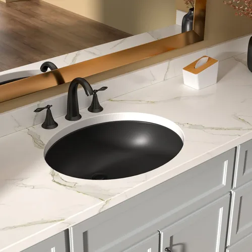 Miniatura 24 de Lordear Fregadero de baño blanco con un agujero de 24 x 20 pulgadas, un agujero, porcelana, cerámica, lavabo para lavabo de baño de 24 pulgadas