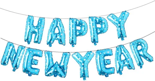 Miniatura 7 de Cartel de Feliz Año Nuevo de 16 pulgadas - Globo de aluminio 2021 para decoración de fiestas, suministros de celebración (negro)
