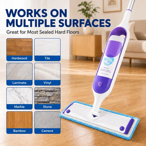 Miniatura 6 de Paquete de 6 almohadillas de microfibra reutilizables compatibles con Swiffer PowerMop, almohadillas de repuesto lavables a máquina para trapeador
