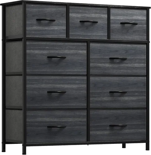 Miniatura 8 de YITAHOME Cómoda con 5 cajones – Torre de almacenamiento de tela, unidad organizadora para dormitorio, sala de estar, armarios – Estructura de acero