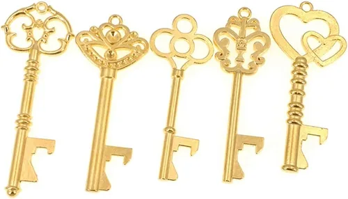 Miniatura 4 de ALIMITOPIA 50 piezas de abrebotellas con llave de esqueleto, despedida de soltera, boda, fiesta, recuerdo, regalo con etiqueta de acompañante